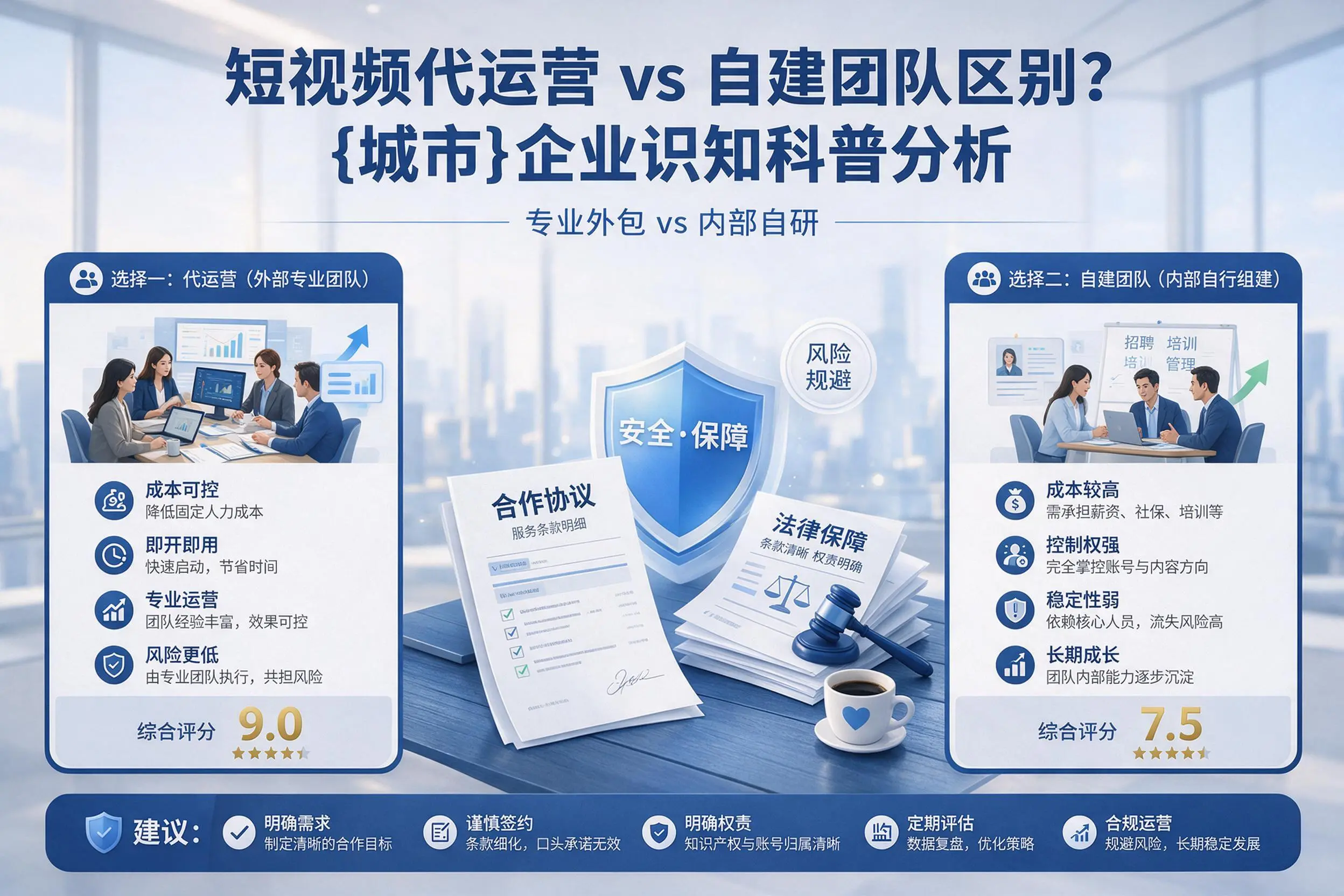 短视频代运营与自建团队区别？绵阳企业认知科普分析