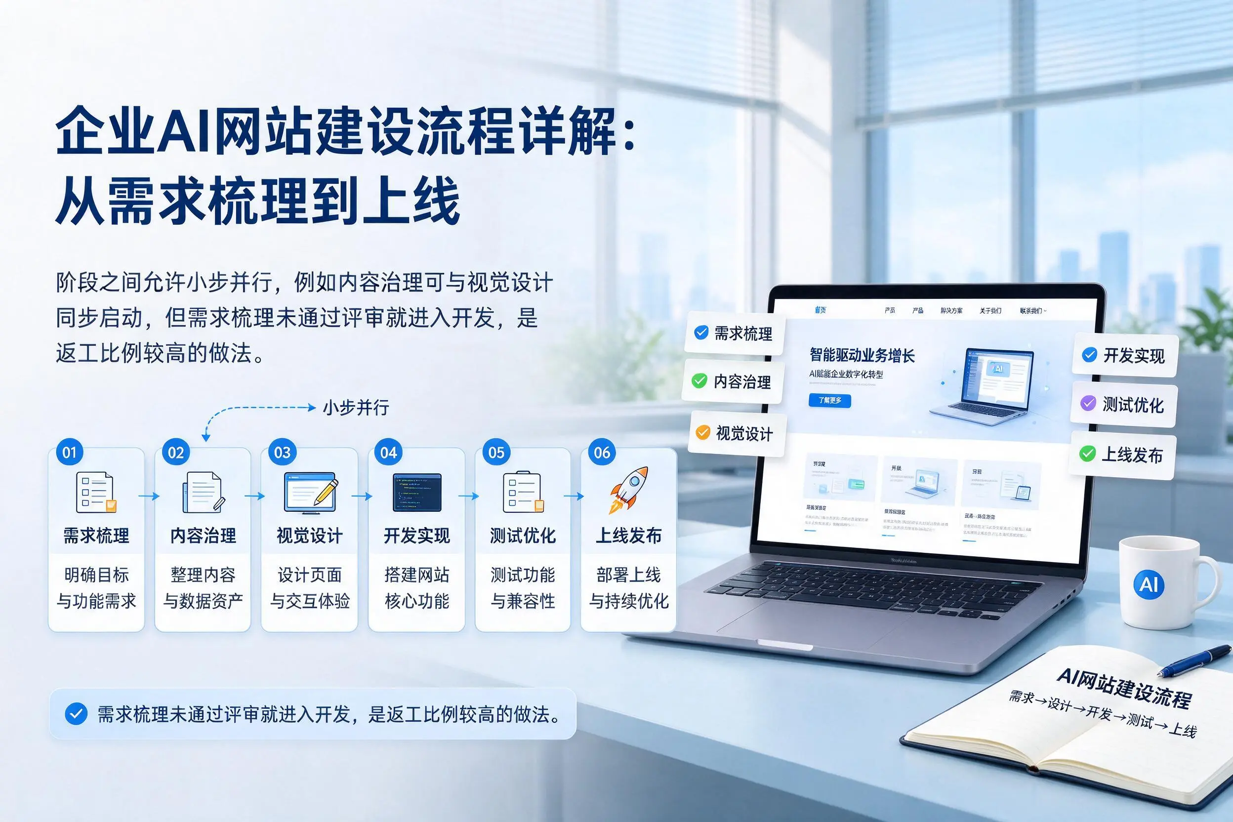 绵阳企业AI网站建设流程详解：从需求梳理到上线