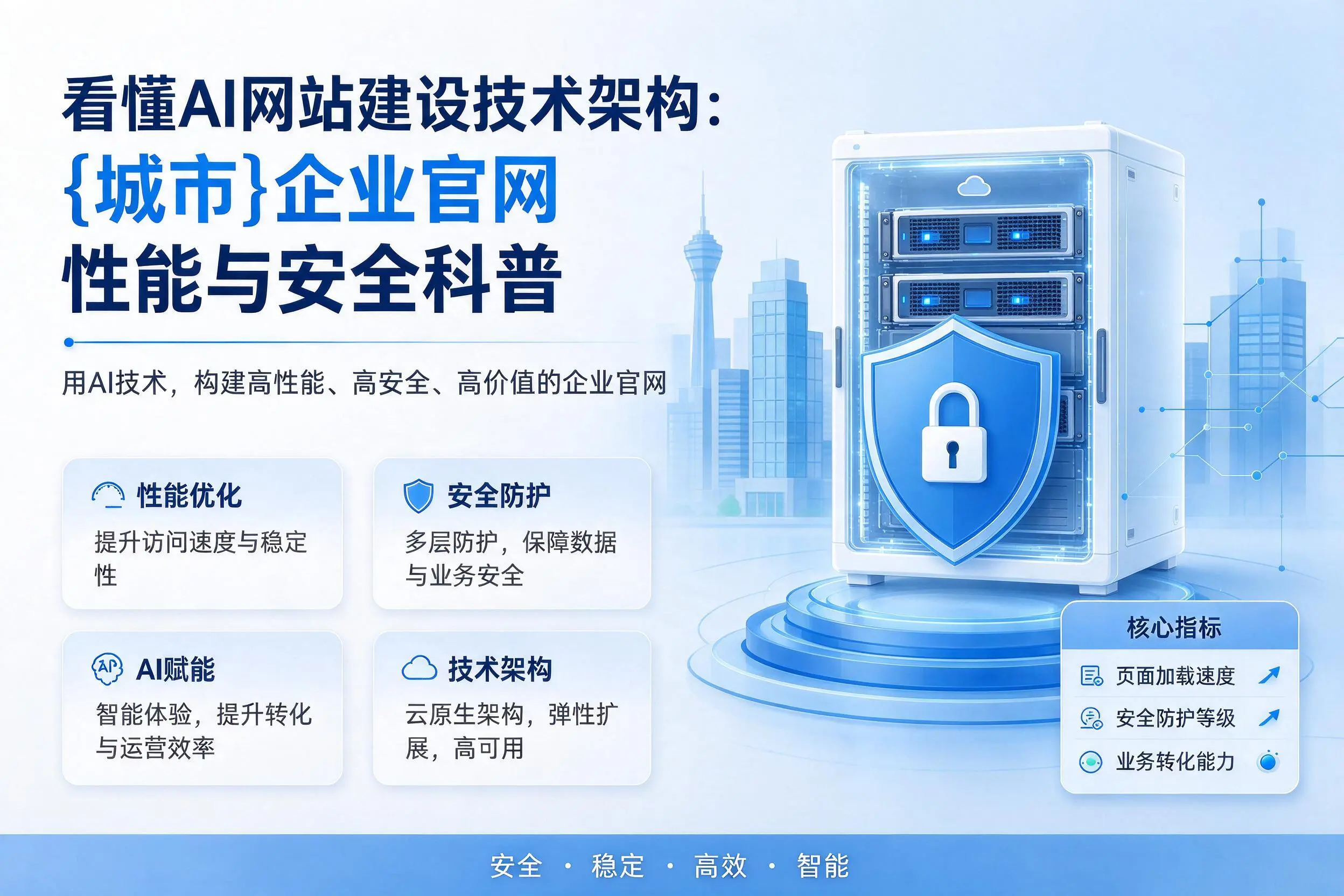 看懂AI网站建设技术架构：绵阳企业官网性能与安全科普