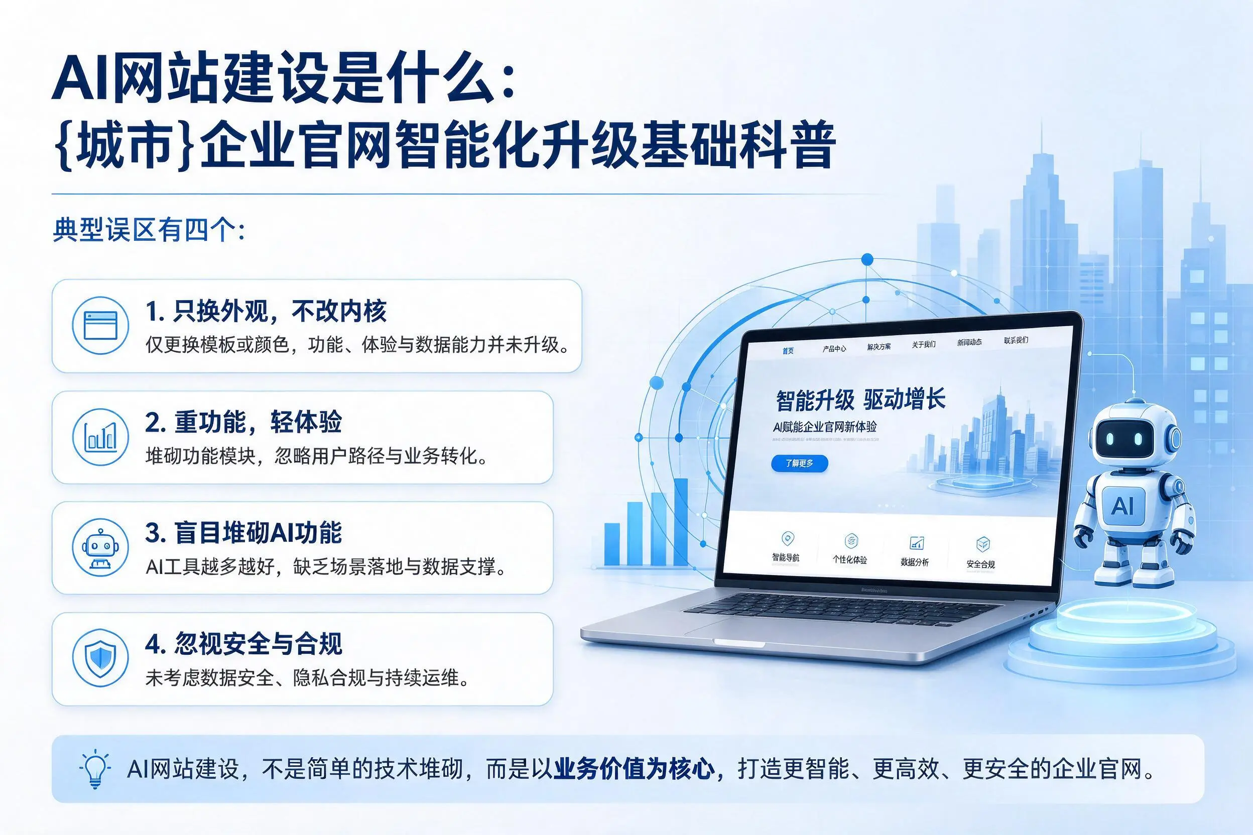 AI网站建设是什么：绵阳企业官网智能化升级基础科普