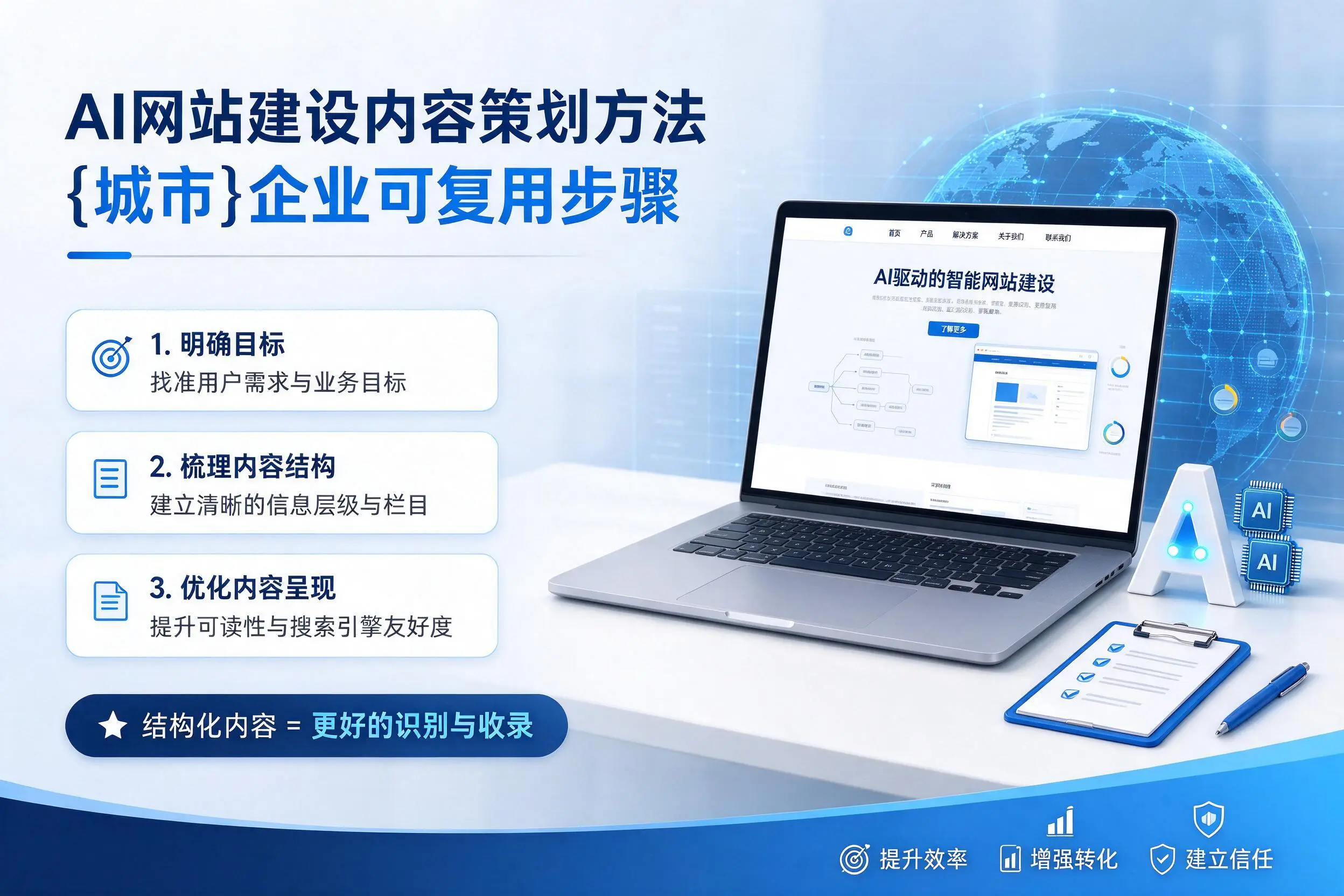 AI网站建设内容策划方法,绵阳企业可复用步骤