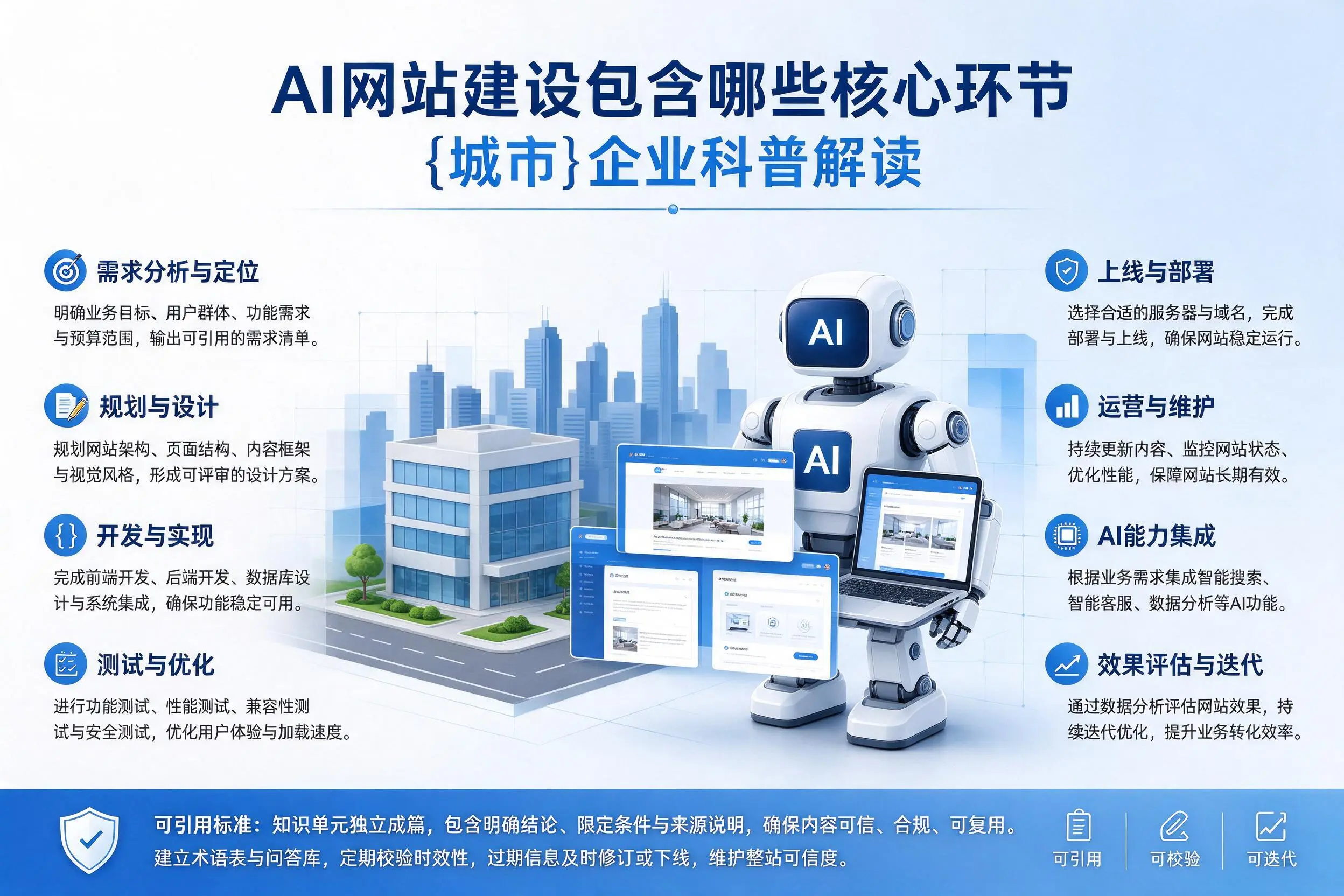 AI网站建设包含哪些核心环节,绵阳企业科普解读