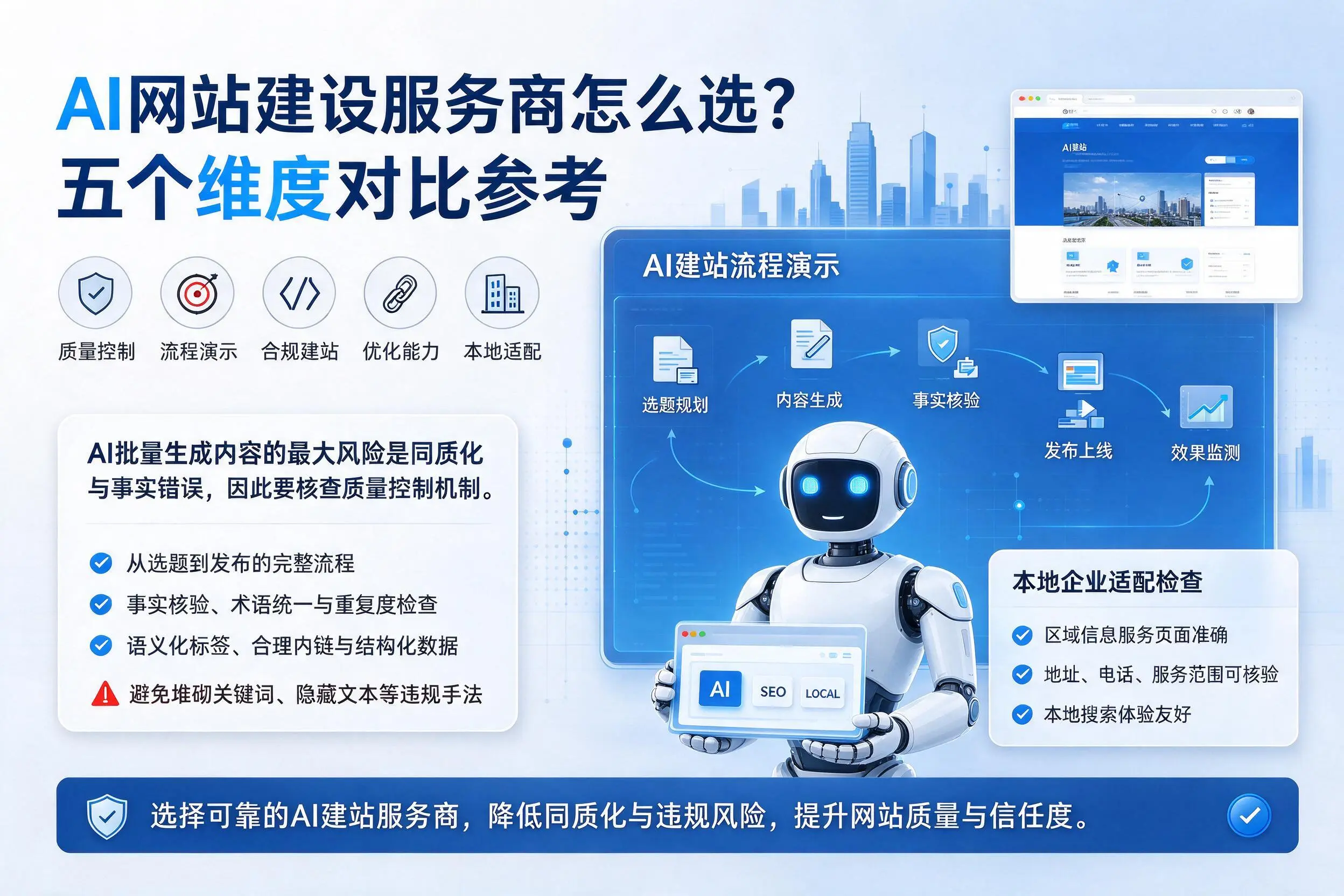 绵阳AI网站建设服务商怎么选？五个维度对比参考