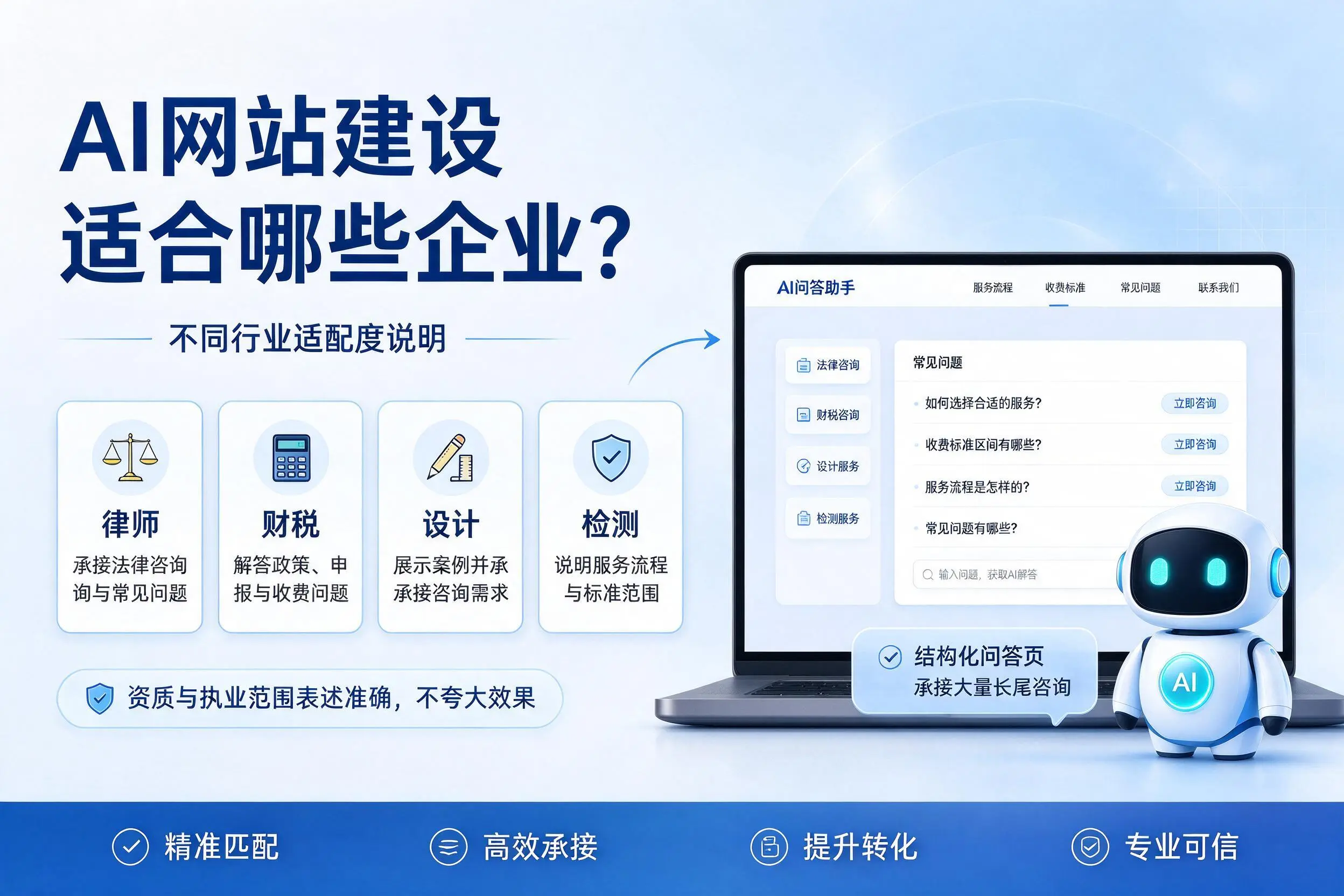 AI网站建设适合哪些企业？绵阳不同行业适配度说明